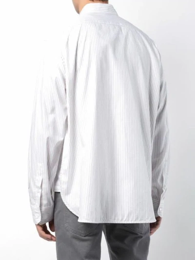 Shop Raf Simons Oversized-pocket Shirt In White