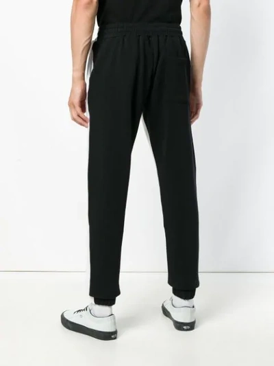 Shop Msgm Logo Embroidered Jogging Bottoms In White