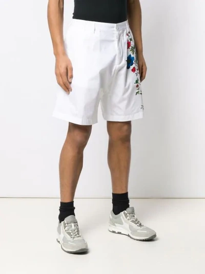 Shop Dsquared2 Floral Effect Shorts In White