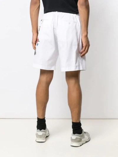 Shop Dsquared2 Floral Effect Shorts In White