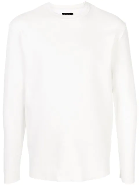 white crew neck jumper