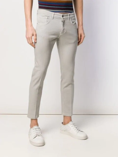Shop Entre Amis Slim-fit Jeans In Grey