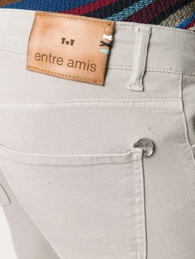 Shop Entre Amis Slim-fit Jeans In Grey