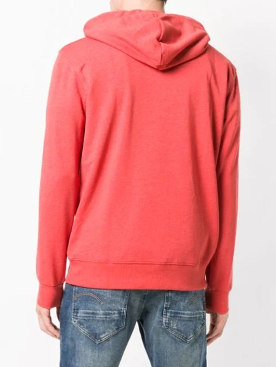 Shop G-star Raw Research Logo Hoodie - Red