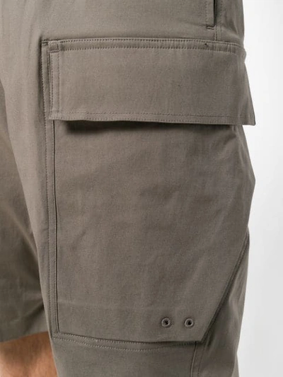Shop Rick Owens Drawstring Cargo Shorts - Grey