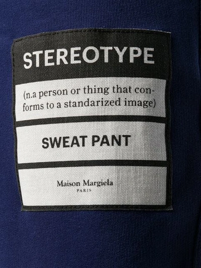 Shop Maison Margiela Jogger Sweatpants In Blue