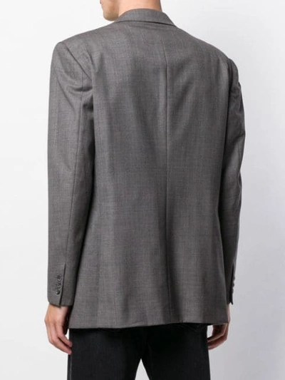 Pre-owned Burberry 1990's Boxy Fit Blazer In Grey