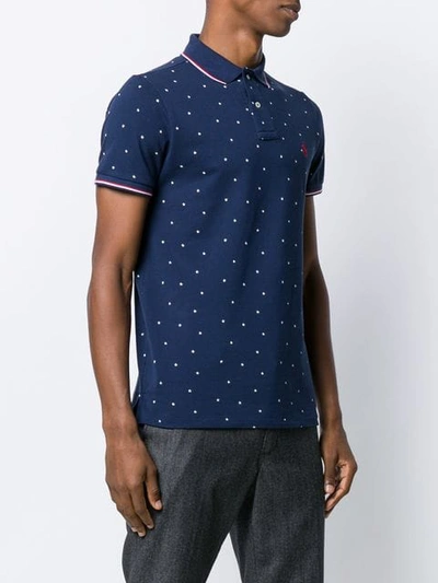 Shop Polo Ralph Lauren Star Pattern Polo Shirt In Blue