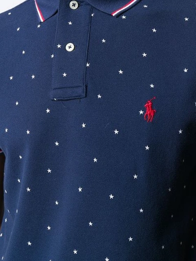 POLO RALPH LAUREN STAR PATTERN POLO SHIRT - 蓝色