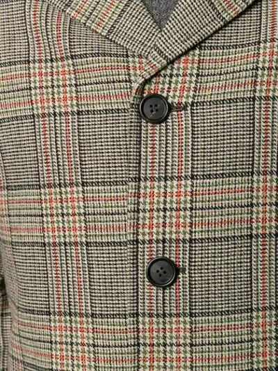 Shop Prada Checked Single-breasted Coat In F0052 Muschio
