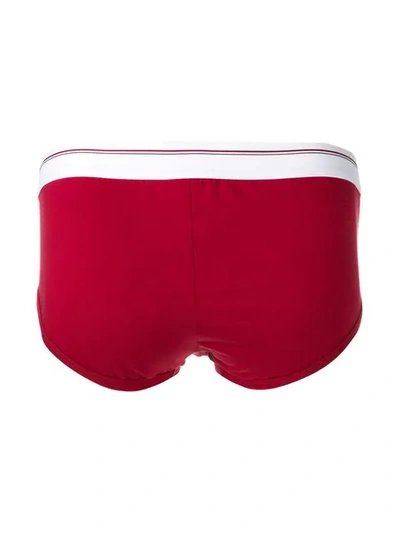 Shop Dolce & Gabbana Logo Briefs In Red