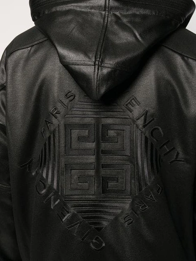 Shop Givenchy Waxed-effect Jacket In Black