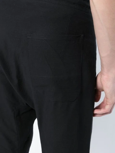 Shop Jan-jan Van Essche Jan Jan Van Essche Cropped Dropped-crotch Trousers - Black