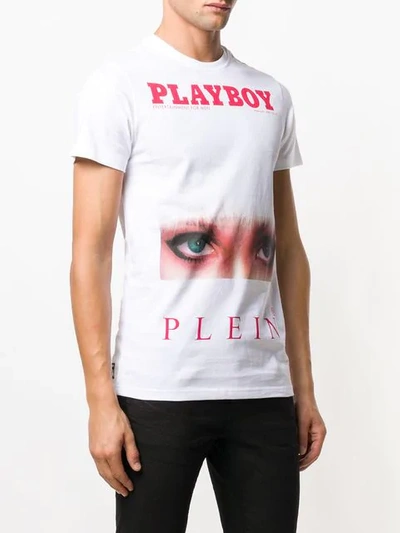 Shop Philipp Plein Ss Playboy T In White