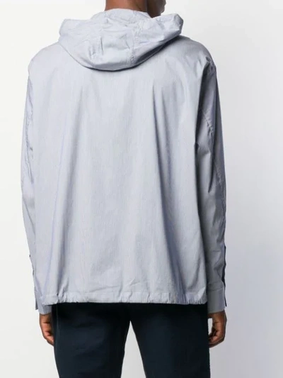 Shop Emporio Armani Hooded Shirt In Blue