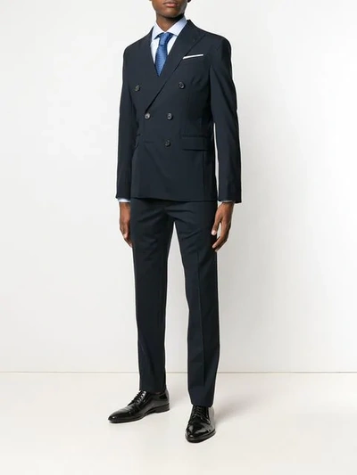 Shop Dsquared2 Classic Double-breasted Suit In 524 Blue
