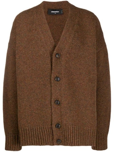 Shop Dsquared2 Knit Cardigan In Brown