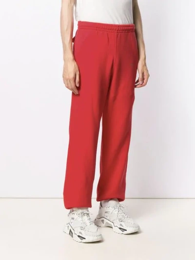 Shop Off-white Logo Jogging Trousers In Red