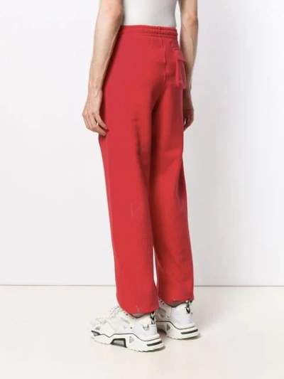 Shop Off-white Logo Jogging Trousers In Red