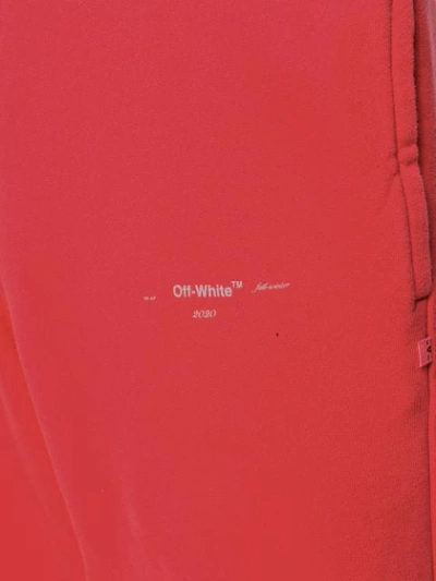 Shop Off-white Logo Jogging Trousers In Red