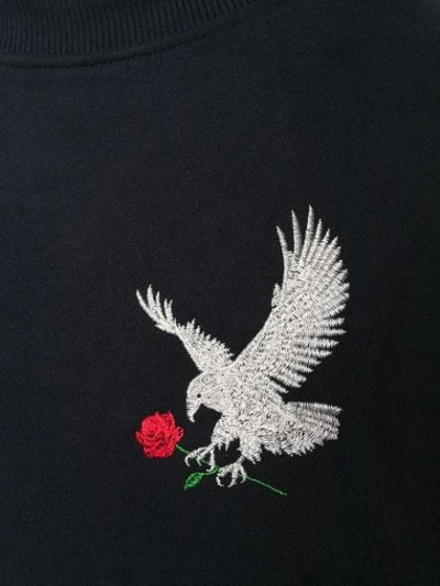 Shop Intoxicated Eagle Embroidered Sweatshirt In Black