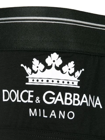 Shop Dolce & Gabbana Logo Printed Briefs In Black