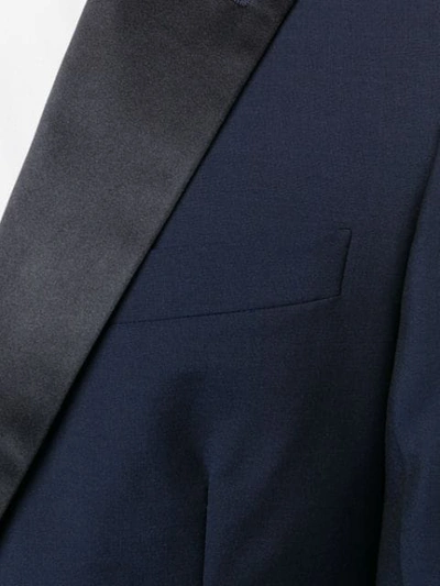 Shop Prada Single-breasted Tuxedo In Blue