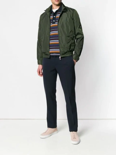 Shop Sealup Zipped Fitted Jacket In Green