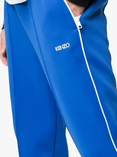 Kenzo Reverse Stitch Track Pants In Blue