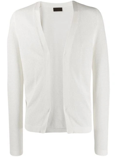 Shop Altea Ribbed Open Front Cardigan - Neutrals