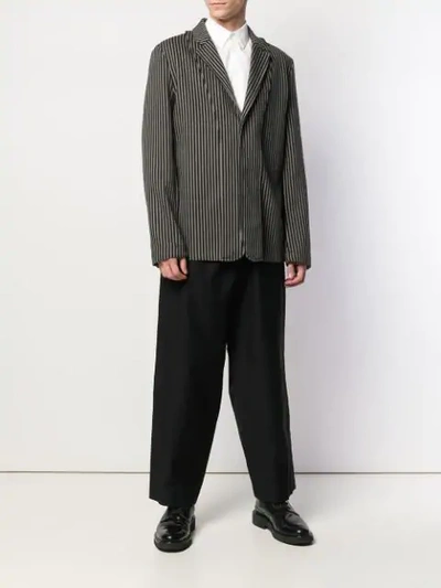 Shop Yohji Yamamoto Wide Leg Trousers In Black