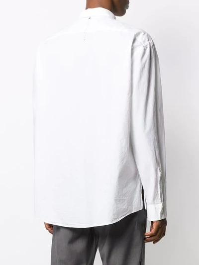Shop Oamc Contrast Stitch Shirt - White