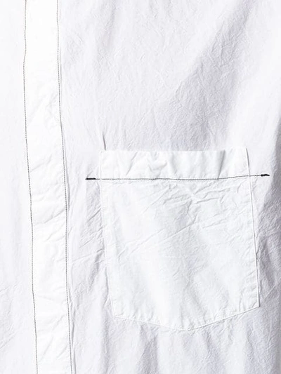 Shop Oamc Contrast Stitch Shirt - White