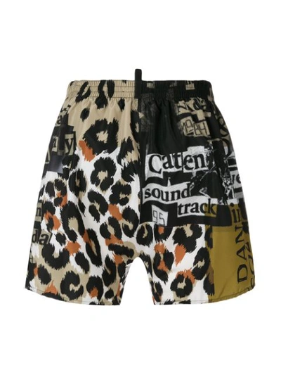 Shop Dsquared2 Patchwork Printed Swim Shorts In 82248