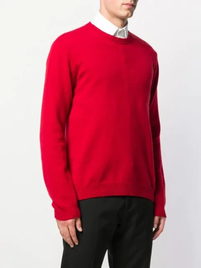 Shop Valentino Knitted Cashmere Jumper In Red