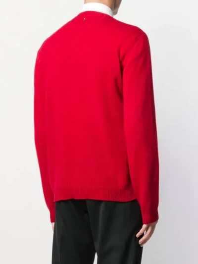 Shop Valentino Knitted Cashmere Jumper In Red