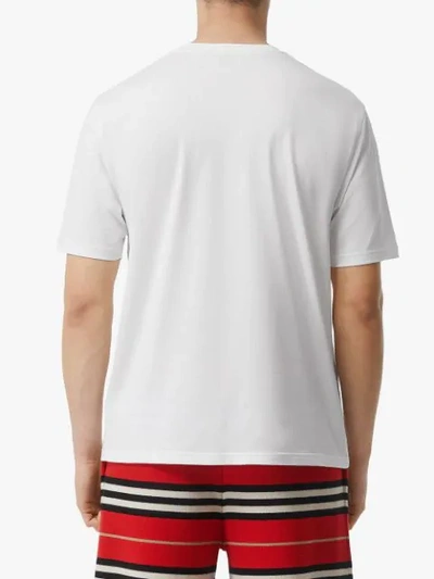 Shop Burberry Horseferry Print Cotton T-shirt In White
