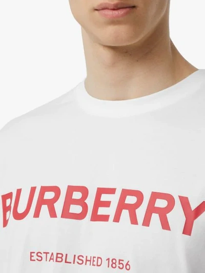 Shop Burberry Horseferry Print Cotton T-shirt In White