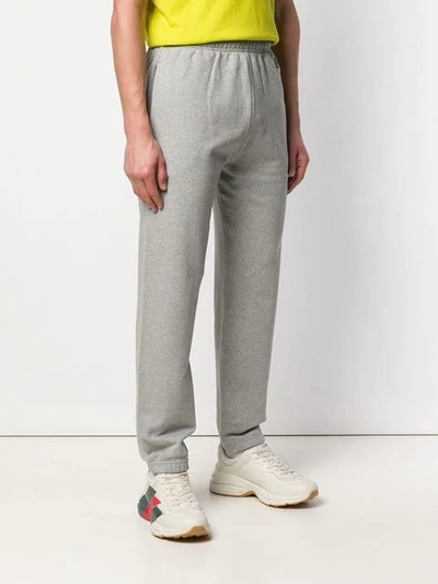 Shop Kenzo Embroidered Tiger Track Pants In Grey