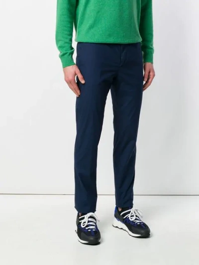 Shop Kenzo Skinny Chinos In Blue