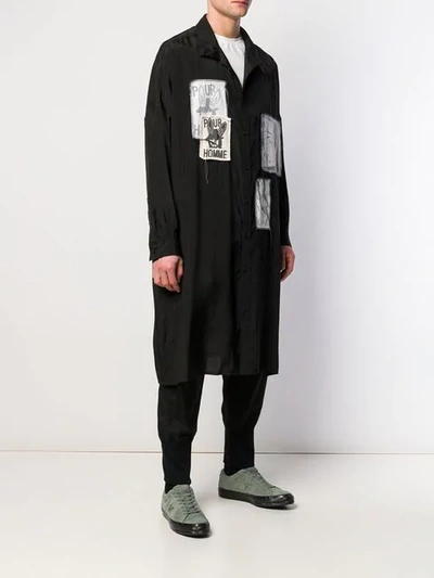 Shop Yohji Yamamoto Patchwork Shirt In Black