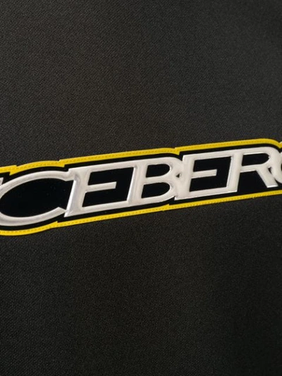 Shop Iceberg Embroidered Logo Sweatshirt In Black