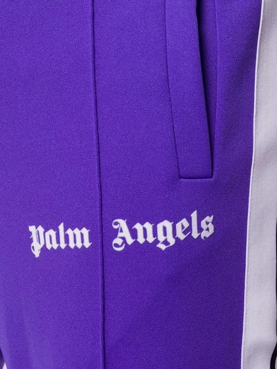 Shop Palm Angels Track Pants In 9501 Purple White