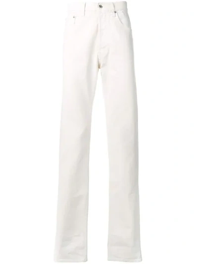 Shop Helmut Lang Masc Hi Straight Jeans In White