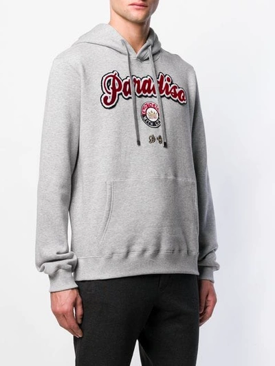 Shop Dolce & Gabbana 'paradiso' Hoodie In Grey