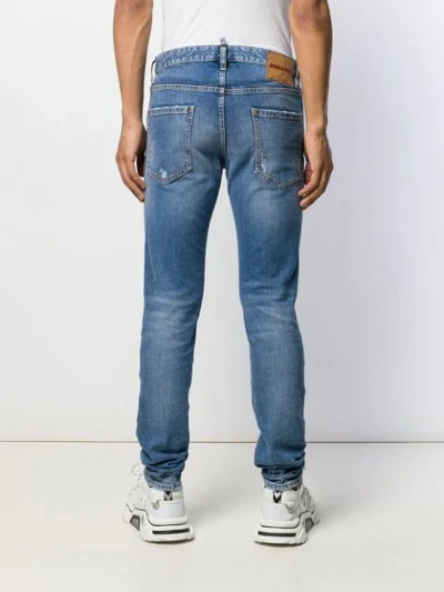 Shop Dsquared2 Faded Slim-fit Jeans In Blue