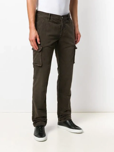 Shop Jacob Cohen Academy Cargo Trousers In Brown