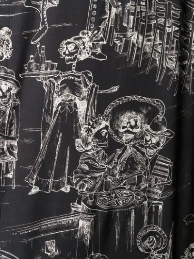 Shop Saint Laurent Mexican Party-print Shirt In Black