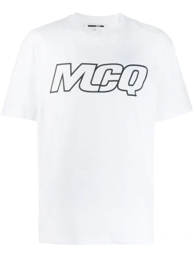 Shop Mcq By Alexander Mcqueen Printed Logo T-shirt In White