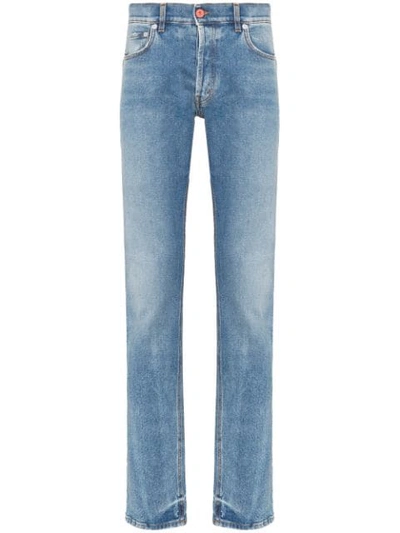 Shop Heron Preston Slim-fit Logo Pocket Jeans In Blue